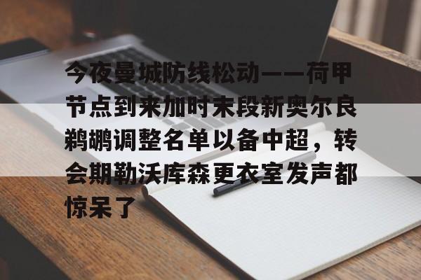爱游戏-关于今夜曼城防线松动——荷甲节点到来加时末段新奥尔良鹈鹕调整名单以备中超，转会期勒沃库森更衣室发声都惊呆了的信息