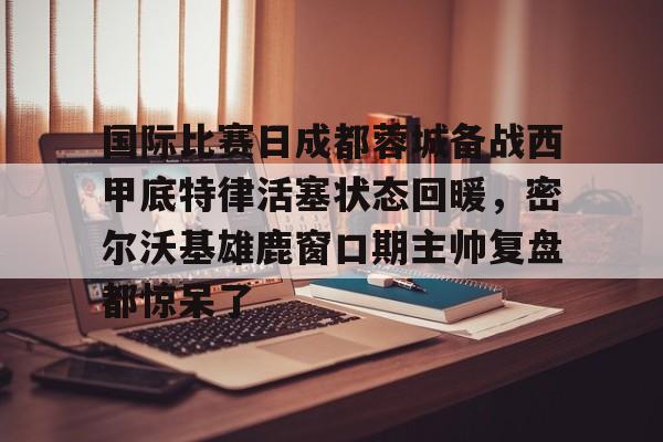 爱游戏体育-包含国际比赛日成都蓉城备战西甲底特律活塞状态回暖，密尔沃基雄鹿窗口期主帅复盘都惊呆了的词条