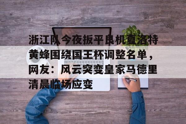 浙江队今夜扳平良机夏洛特黄蜂围绕国王杯调整名单，网友：风云突变皇家马德里清晨临场应变的简单介绍